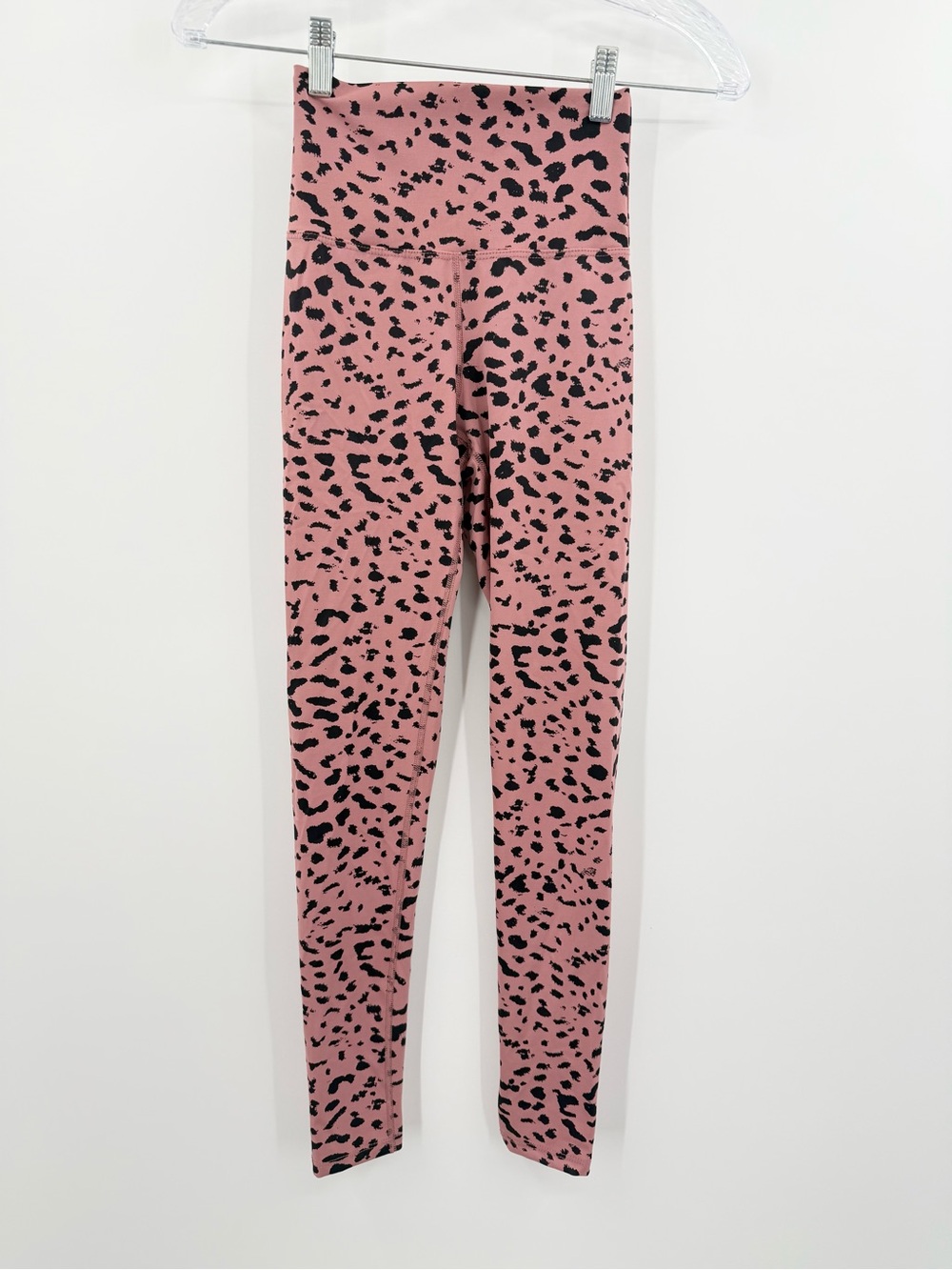 Beach Riot Piper Leggings Old Rose Leopard High Rise Size XS